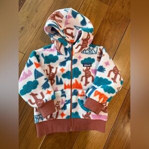 GUC Patagonia Synchilla Cardigan. Size 2T. Guanaco Fiesta: Peaceful Pink